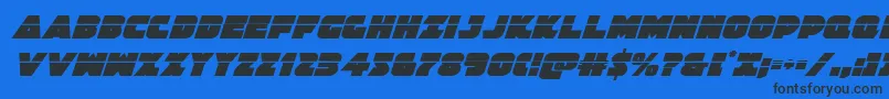 Шрифт Jedisflaserital – чёрные шрифты на синем фоне