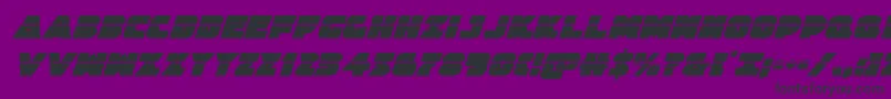Шрифт Jedisflaserital – чёрные шрифты на фиолетовом фоне