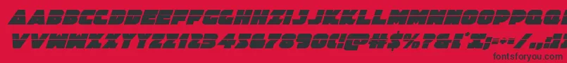 フォントJedisflaserital – 赤い背景に黒い文字