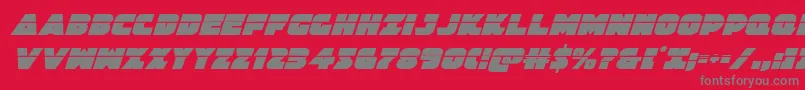 Jedisflaserital Font – Gray Fonts on Red Background