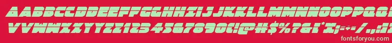 Jedisflaserital Font – Green Fonts on Red Background