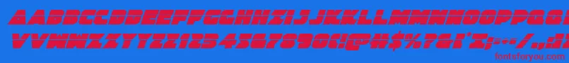 Jedisflaserital Font – Red Fonts on Blue Background