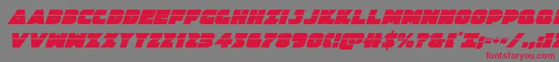 Jedisflaserital-Schriftart – Rote Schriften auf grauem Hintergrund