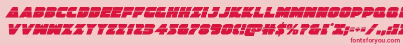 フォントJedisflaserital – ピンクの背景に赤い文字