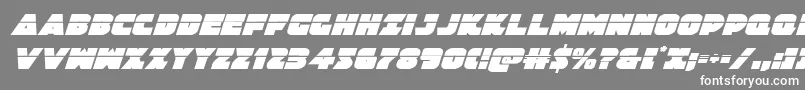 フォントJedisflaserital – 灰色の背景に白い文字