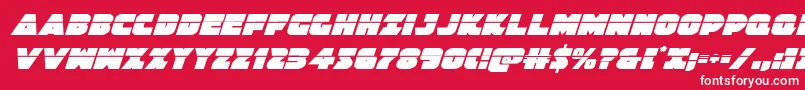 Шрифт Jedisflaserital – белые шрифты на красном фоне