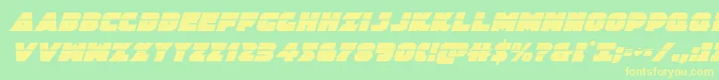 Jedisflaserital Font – Yellow Fonts on Green Background