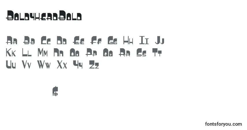 Schriftart BoldyheadBold – Alphabet, Zahlen, spezielle Symbole