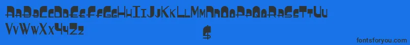 BoldyheadBold Font – Black Fonts on Blue Background