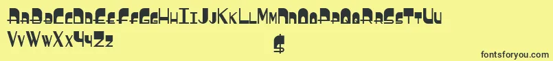 BoldyheadBold Font – Black Fonts on Yellow Background