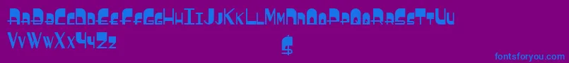 BoldyheadBold Font – Blue Fonts on Purple Background