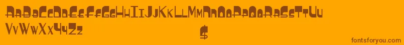 BoldyheadBold Font – Brown Fonts on Orange Background