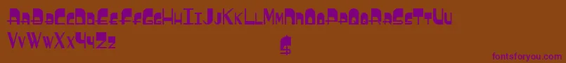 BoldyheadBold Font – Purple Fonts on Brown Background
