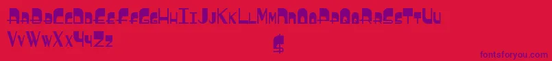 BoldyheadBold Font – Purple Fonts on Red Background