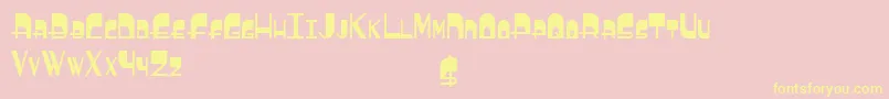 BoldyheadBold Font – Yellow Fonts on Pink Background