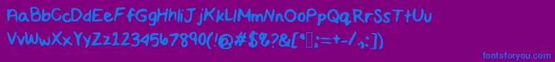 fuente Maddiescript – Fuentes Azules Sobre Fondo Morado