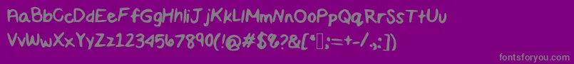 Maddiescript Font – Gray Fonts on Purple Background