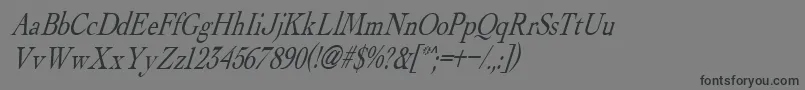 Шрифт AlbatrossItalic – чёрные шрифты на сером фоне