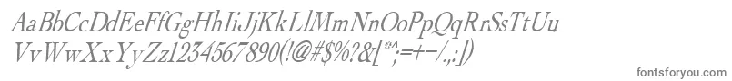 フォントAlbatrossItalic – 白い背景に灰色の文字