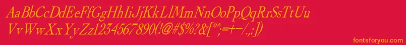 AlbatrossItalic Font – Orange Fonts on Red Background