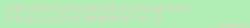 AlbatrossItalic Font – Pink Fonts on Green Background