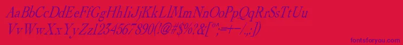 AlbatrossItalic Font – Purple Fonts on Red Background