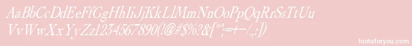 AlbatrossItalic Font – White Fonts on Pink Background