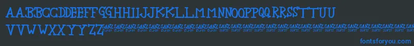 NewbieSherif-Schriftart – Blaue Schriften auf schwarzem Hintergrund