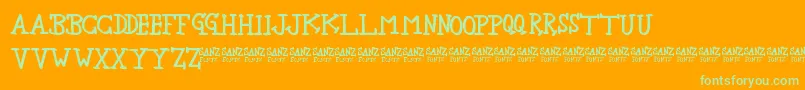 NewbieSherif Font – Green Fonts on Orange Background