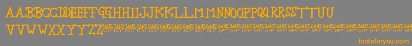 NewbieSherif Font – Orange Fonts on Gray Background