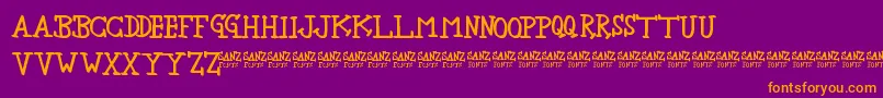 NewbieSherif Font – Orange Fonts on Purple Background