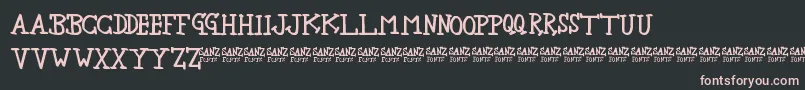 NewbieSherif Font – Pink Fonts on Black Background