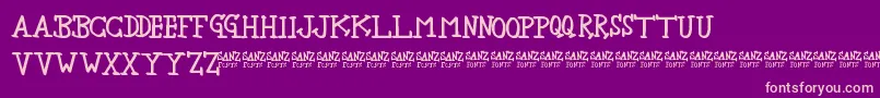 NewbieSherif Font – Pink Fonts on Purple Background