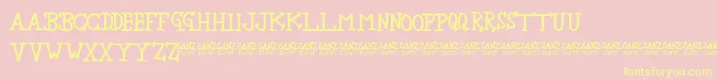 NewbieSherif Font – Yellow Fonts on Pink Background