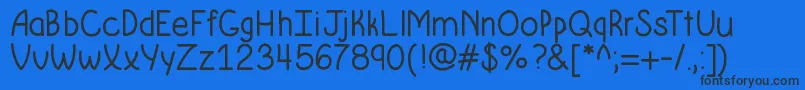 Шрифт Krumkakebold – чёрные шрифты на синем фоне