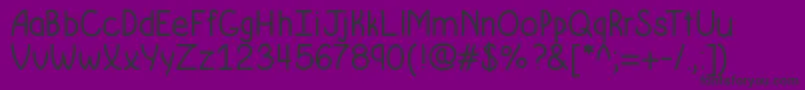 Fonte Krumkakebold – fontes pretas em um fundo violeta