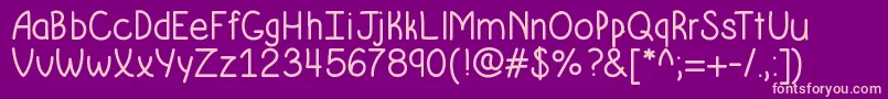 Krumkakebold Font – Pink Fonts on Purple Background