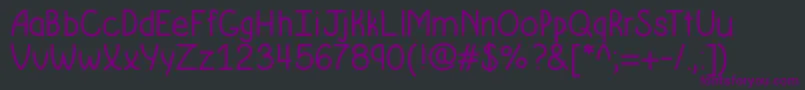 Krumkakebold-Schriftart – Violette Schriften auf schwarzem Hintergrund