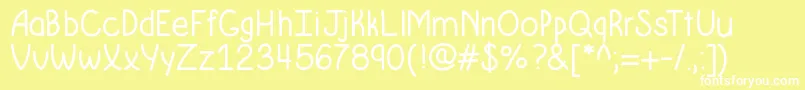 Krumkakebold Font – White Fonts on Yellow Background