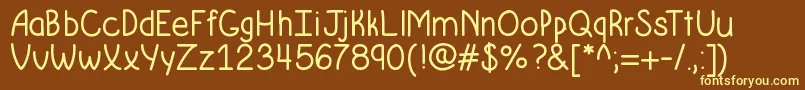 Krumkakebold Font – Yellow Fonts on Brown Background