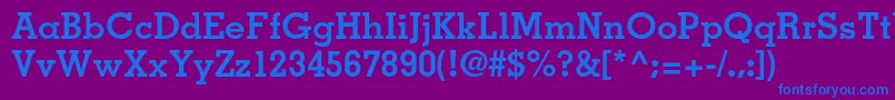 MemphisltstdBold Font – Blue Fonts on Purple Background