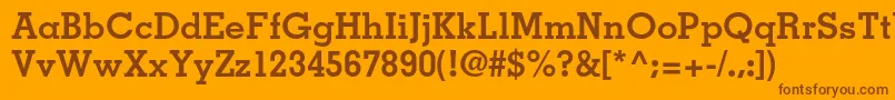 MemphisltstdBold Font – Brown Fonts on Orange Background