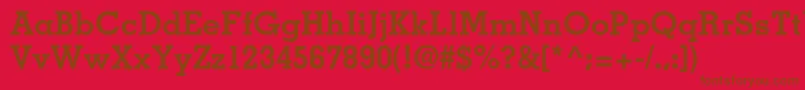 MemphisltstdBold Font – Brown Fonts on Red Background