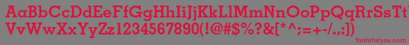 フォントMemphisltstdBold – 赤い文字の灰色の背景