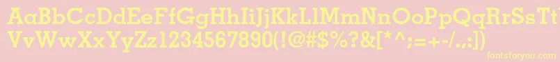Шрифт MemphisltstdBold – жёлтые шрифты на розовом фоне