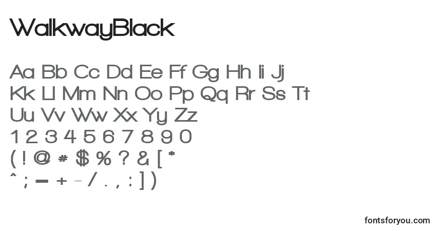 A fonte WalkwayBlack – alfabeto, números, caracteres especiais