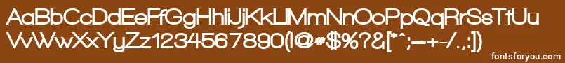 フォントWalkwayBlack – 茶色の背景に白い文字