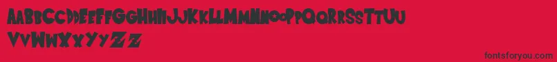 SaiyanSans Font – Black Fonts on Red Background