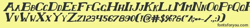 Chardinbi Font – Black Fonts on Yellow Background