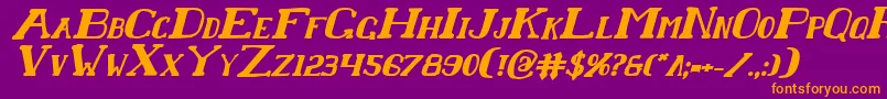 Chardinbi Font – Orange Fonts on Purple Background